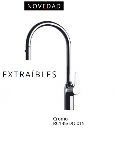 LUISINA GRIFO DE COCINA EXTAIBLE  MODELO PERPIÑAN EXT NOVEDAD RC135/DO