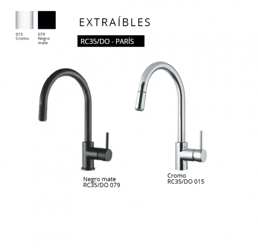 GRIFO COCINA EXTAIBLE RC35/DO - PARÍS  LUISINA  NOVEDAD