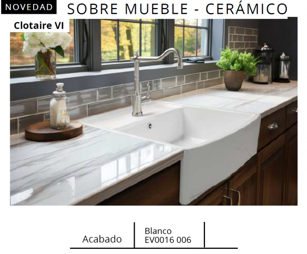 FREGADERO CLOTAIRE IV SOBRE MUEBLE CERÁMICO DE LUISINA NOVEDAD