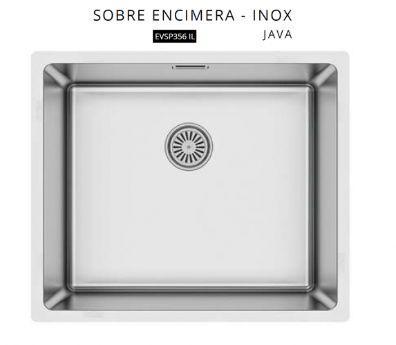 FREGADERO JAVA – SOBRE ENCIMERA DE LUISINA  EVSP356 IL NOVEDAD