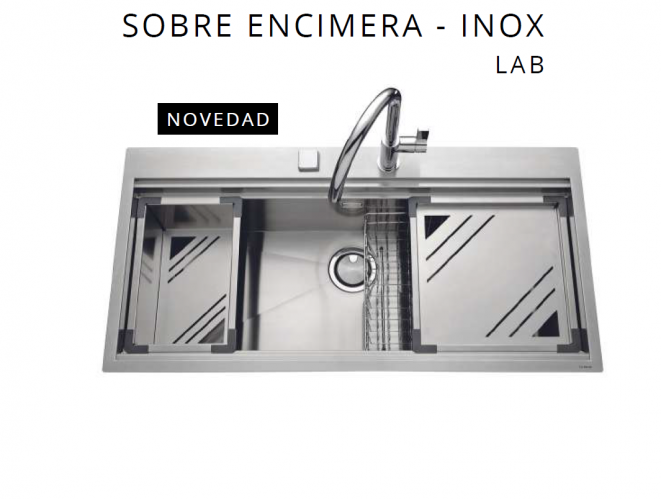 FREGADERO LAB INOX  – SOBRE ENCIMERA DE LUISINA  EV36 IL  NOVEDAD