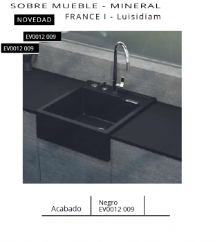 FREGADERO MODELO SOBRE MUEBLE – MINERAL F R A N C E I EV0012 009  LUISINA NUEVO