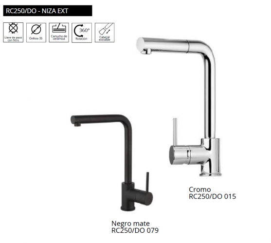 GRIFO DE  COCINA RC250/DO - NIZA EXT  LUISINA  NOVEDAD