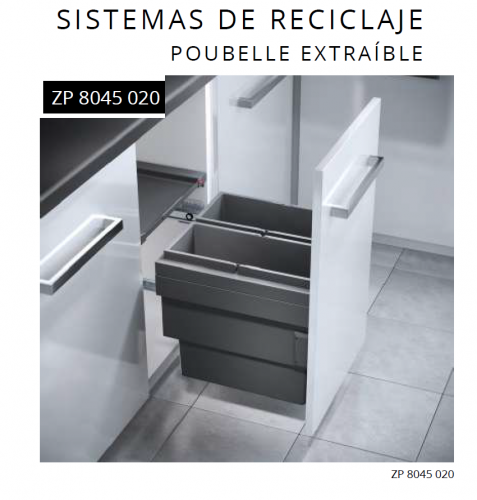 CUBO DE BASURA BAJO FREGADERO ZP 8045 020 LUISINA NOVEDAD