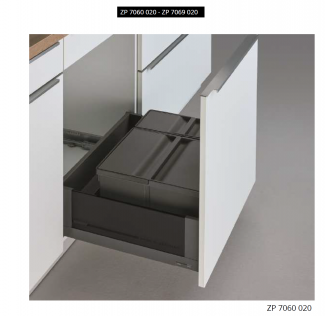 CUBO DE BASURA BAJO FREGADERO ZP 7060 020 - ZP 7069 020  LUISINA NOVEDAD