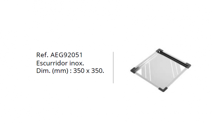 ESCURRIDOR INOX  LUISINA AEG92051 NOVEDAD 