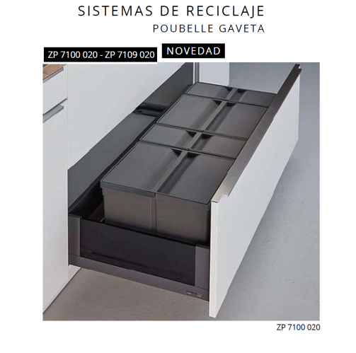 CUBO DE BASURA MODELO ZP 7100 020 - ZP 7109 020 LUISINA NOVEDAD