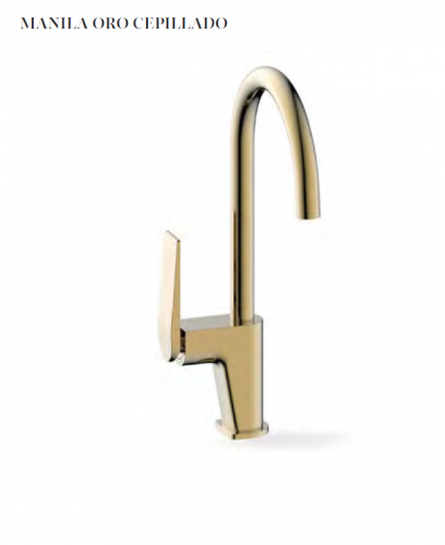 GRIFO DE COCINA MANILA ORO CEPILLADO AQUAHOME EN STOCK 10459112208