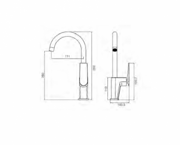 GRIFO DE COCINA MANILA ORO CEPILLADO AQUAHOME EN STOCK 10459112208