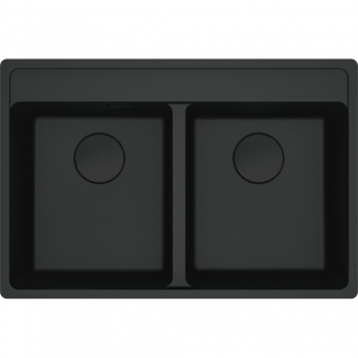 FREGADERO FRANKE MARIS BLACK COLLECTION MRG 620-35-35 TL NEGRO