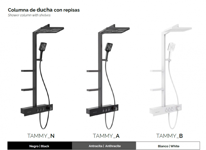 COLUMNA MODELO TAMMY DE BAÑO – DUCHA CON REPISA  DUPLACH