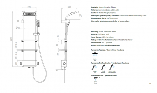 COLUMNA MODELO KATIA DE BAÑO – DUCHA CON REPISA  DUPLACH