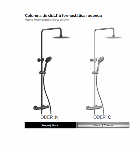 COLUMNA MODELO ODER DE BAÑO – DUCHA TERMOSTATICA RENDONDA DUPLACH