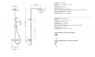 COLUMNA MODELO LOIRA DE BAÑO – DUCHA  DUPLACH