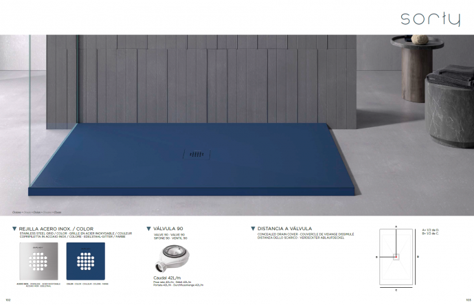 
 DUPLACH PLATO  DE DUCHA SORTY NOVEDAD