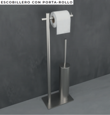 MEDIMEX  ESCOBILLERO CON PORTA-ROLLO  SERIE PRACTIC EN STOCK