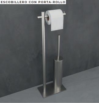 MEDIMEX  ESCOBILLERO CON PORTA-ROLLO  SERIE PRACTIC EN STOCK