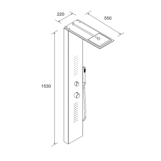 Columna PRISMA Inox cromo salgar