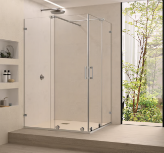 MAMPARA ANGULAR SERIE BARRANQUILLA 2 FIJO + 2 CORREDERA DOCCIA EN STOCK