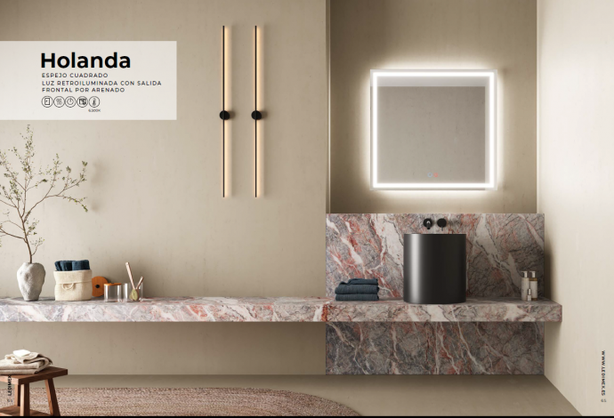 ledimex Un solo espejo para dos lavabos: así se integra el modelo HOLANDA.