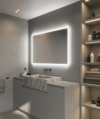 ESPEJO DE BAÑO CON LUZ LED PRAGA LEDIMEX EN STOCK