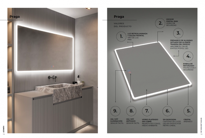 espejo ledimex praga