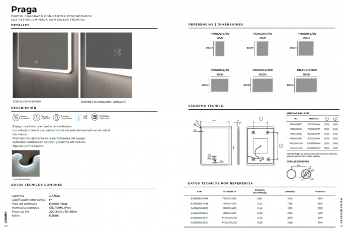espejo ledimex praga