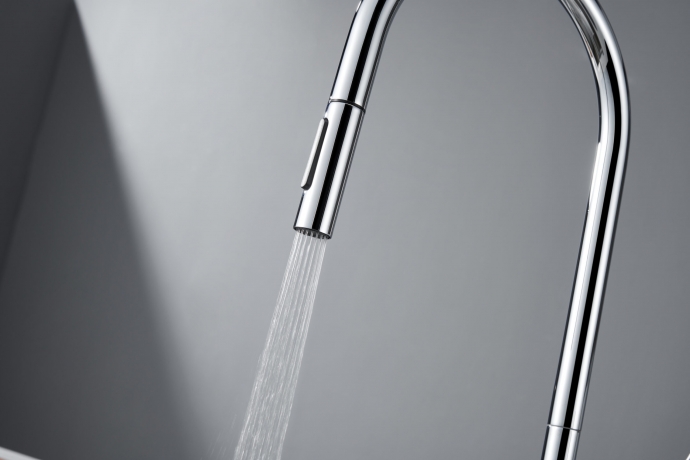 Grifería de cocina monomando extraíble cromado serie Berna