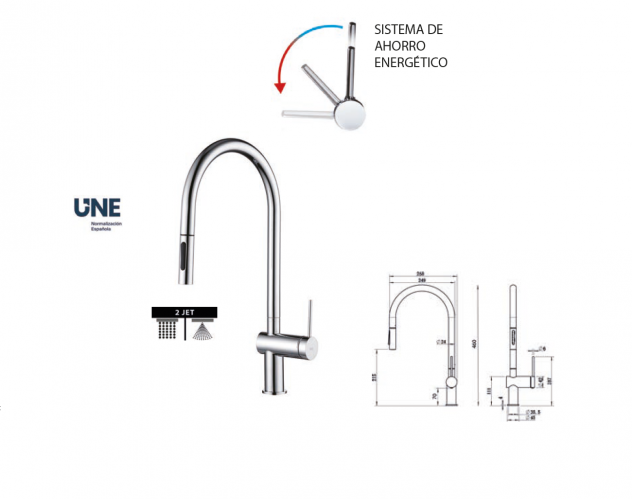 Grifo cocina berna imex