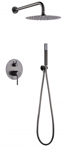 IMEX CONJUNTO DE DUCHA SERIE MONZA EMPOTRADO BLACK GUN  GPM039/BGM EN STOCK