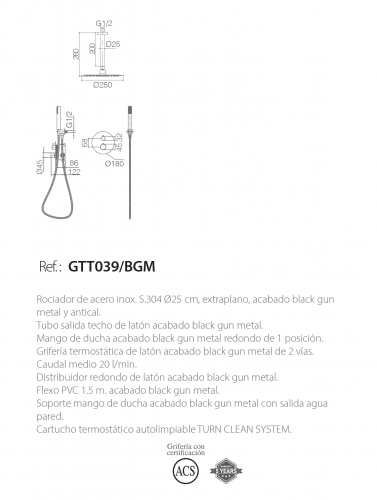 Ducha empotrada gun metal

imex grifería ducha empotrada

imex black gun metal ducha