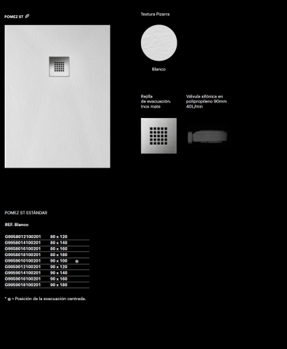 PLATO DE DUCHA POMEZ ST DOCCIA 