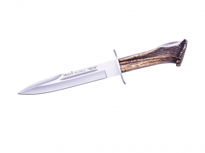 Cuchillo de Remate Muela Alcázar 19S | Caza Profesional

cuchillo de remate con mango de asta de ciervo

cuchillo Muela con roseta y defensa de latón

cuchillo de caza hoja fija artesanal

cuchillo de remate equilibrado para caza

comprar cuchillo Muela Alcázar 19S