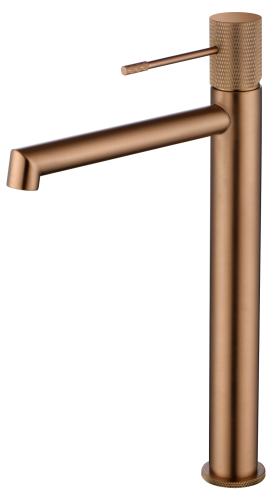 MONOMANDO DE LAVABO CA&Ntilde;O ALTO ORO ROSA CEPILLADO | SERIE IMEX | EN STOCK