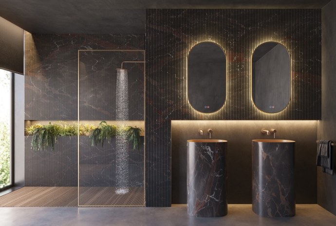 Espejo de baño moderno

Espejo elíptico retroiluminado

Serie TOKYO Ledimex

Espejos de lujo para baño

Espejo con luz LED