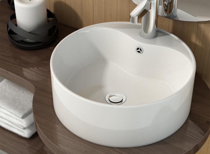 Lavabo de cerámica sobre encimera Round Mini – ArtandBath