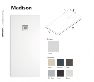 Plato de ducha de resina MADISON - Resiblock