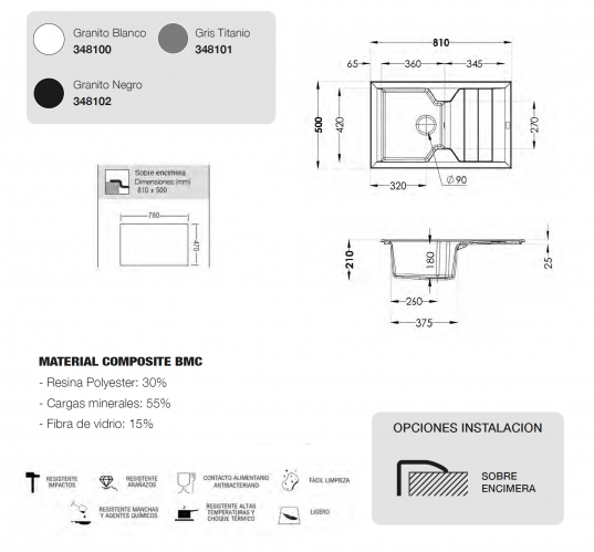fregadero alta resistencia temperatura
fregadero anti impactos cocina
fregadero composite duradero
fregadero cocina moderno elegante
fregadero premium cocina