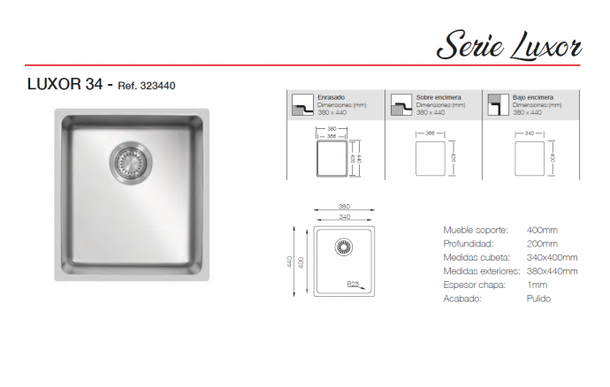 fregadero de cocina pequeño de acero inoxidable 34 cm
fregadero compacto para mueble de 40 cm
fregadero inox 1 cubeta para cocina pequeña
fregadero bajo encimera acero inoxidable pequeño
fregadero encastrable cocina compacto inox
fregadero pequeño profundo acero inoxidable
fregadero acero inoxidable 1 mm
fregadero cubeta profunda compacto
fregadero instalación bajo encimera medidas
fregadero cocina rectangular inox
fregadero con válvula cesta incluido

fregadero Luxor 34
fregadero Solfless Luxor
fregadero Luxor inox 34 cm
fregadero Solfless acero inoxidable
fregadero para cocinas pequeñas
fregadero auxiliar cocina
fregadero moderno acero inoxidable
fregadero minimalista cocina


