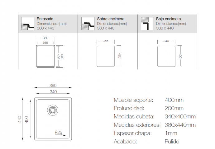Fregadero de cocina de 34 cm Luxor Solfless de acero inoxidable STOCK

Fregadero Luxor 34 cm Solfless acero inoxidable 1 cubeta STOCK
Fregadero cocina inox Luxor 34 Solfless compacto 1 seno STOCK
Fregadero encastrable Luxor 34 cm Solfless acero inoxidable STOCK