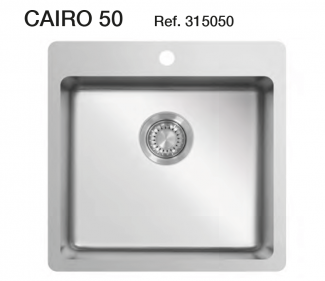 FREGADERO DE COCINA CAIRO 50 - SOLFLESS (ACERO INOXIDABLE, 1 SENO) - EN STOCK