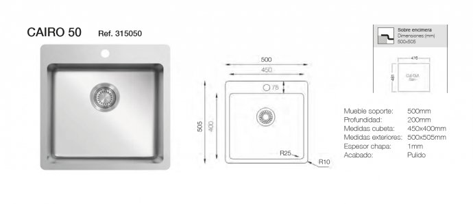 comprar fregadero cocina acero inoxidable
fregadero cocina precio oferta
fregadero Solfless en stock
fregadero cocina entrega rápida
fregadero barato acero inoxidable calidad
Solfless fregaderos cocina
Cairo 50 Solfless acero inoxidable
fregadero Solfless 1 seno 50 cm
