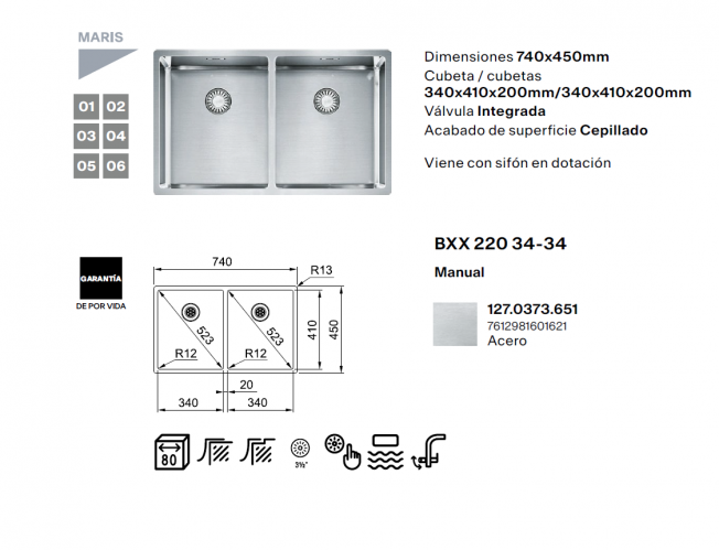 comprar fregadero Franke BOX BXX 220-34-34 online
fregadero Franke acero inoxidable con dos cubetas grandes
mejor fregadero doble cubeta para cocina moderna
fregadero premium de acero inoxidable 740x450 mm
fregadero Franke a ras de encimera con sifón incluido
fregadero de dos cubetas para encimera de cocina
fregadero inoxidable Franke en stock
fregadero Franke BXX 220 34-34 al mejor precio