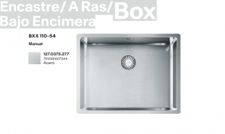 FRANKE &ndash; FREGADERO MODELO BOX BXX-110-50 DE UN CUBETA
