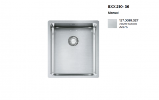 FREGADERO FRANKE UNA CUBETA BOX BXX-210-36