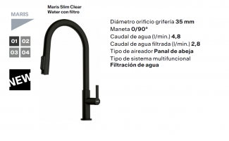 FRANKE GRIFO COCINA MARIS SLIM CLEAR WATER J 120