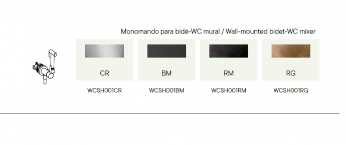 Grifo mural para bidé-WC

Monomando para bidé-WC

Grifo higiénico SANYCCES

Grifo para WC con flexo

Grifería mural para baño

Grifo para higiene íntima

Grifo bidé-WC con flexo de PVC
